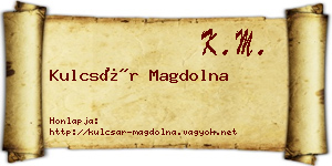 Kulcsár Magdolna névjegykártya